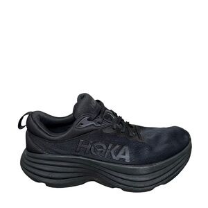 Hoka Men's Bondi 8 All-Black Athletic Running Shoe size 9D